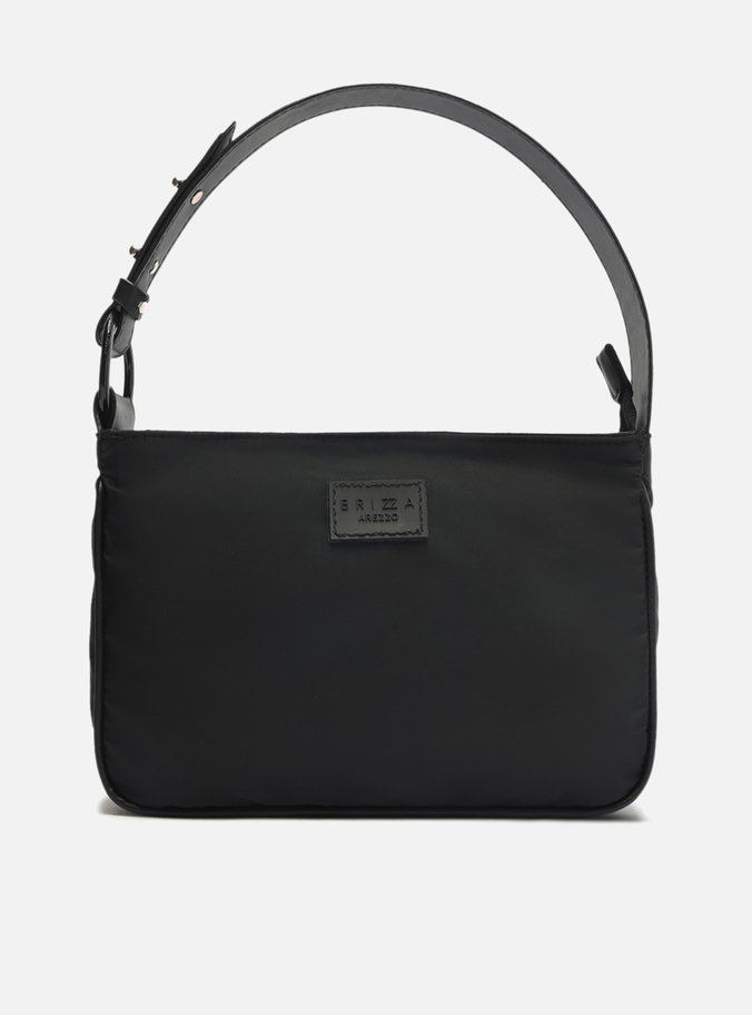 Bolsa Hobo Preta Nylon Olivia Pequena Brizza
