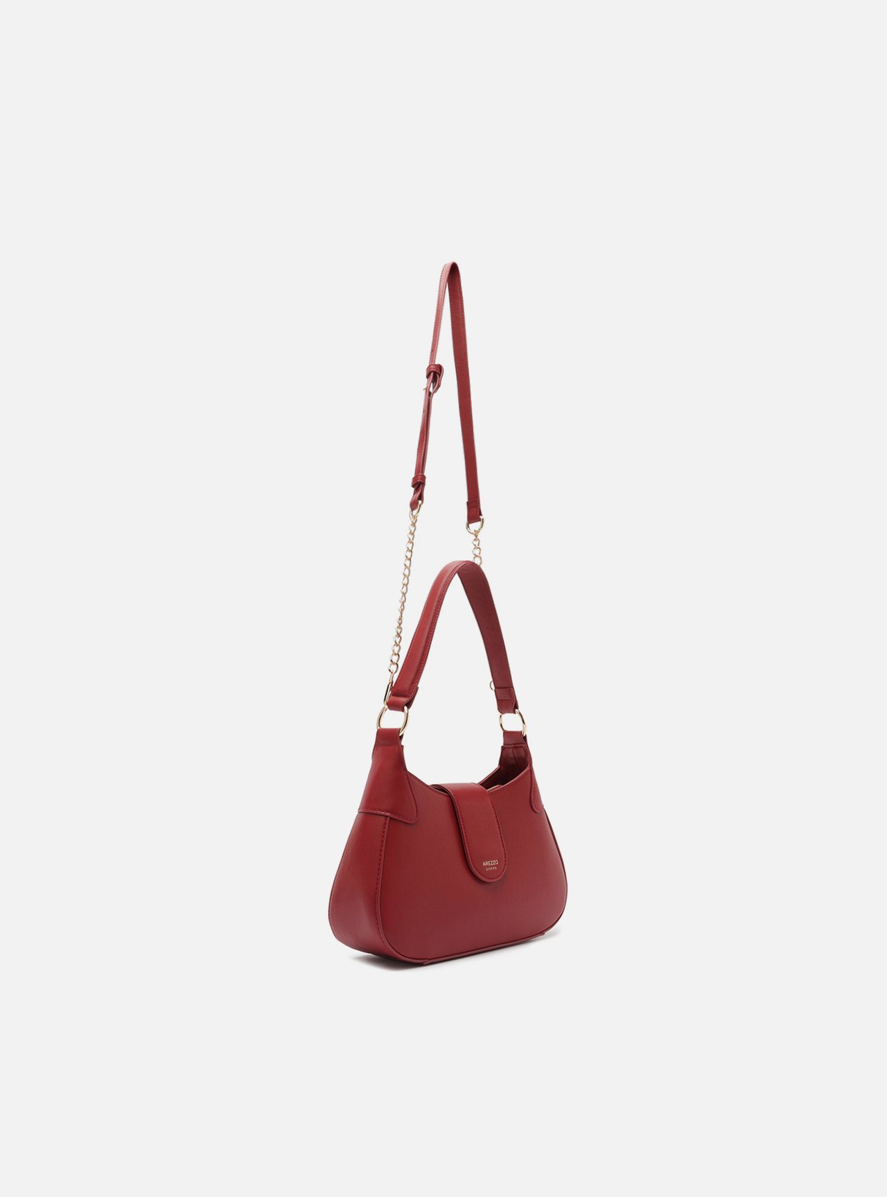 Bolsa Tiracolo Preta Média Alça Corrente — foto 2