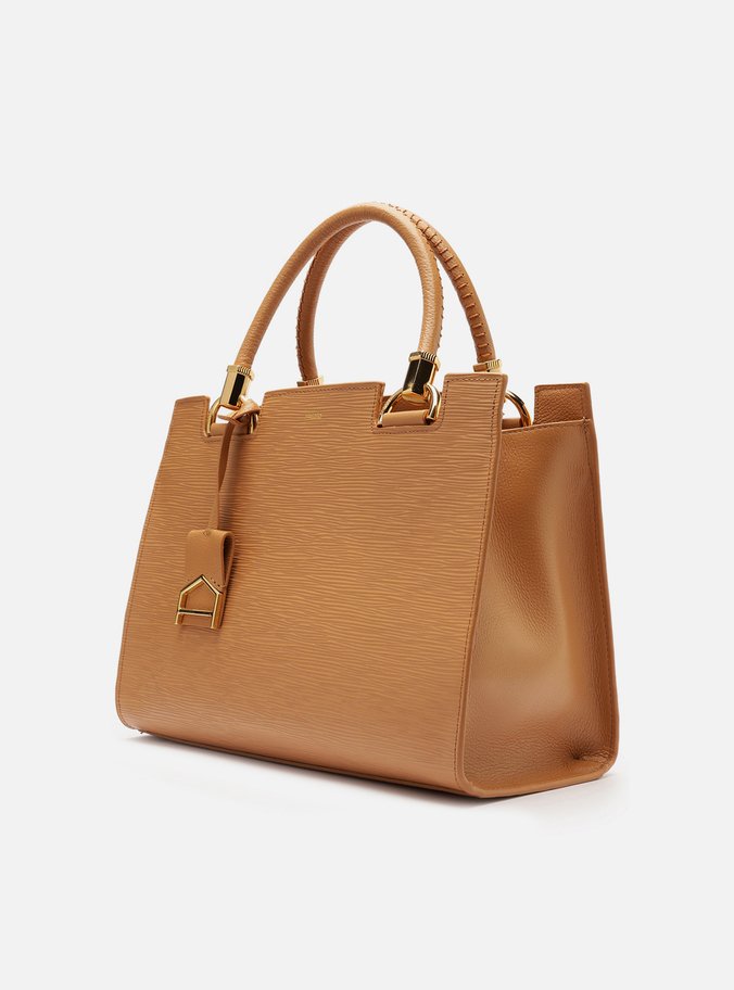 Bolsa Tote Marrom Clara Couro Abraccio Grande