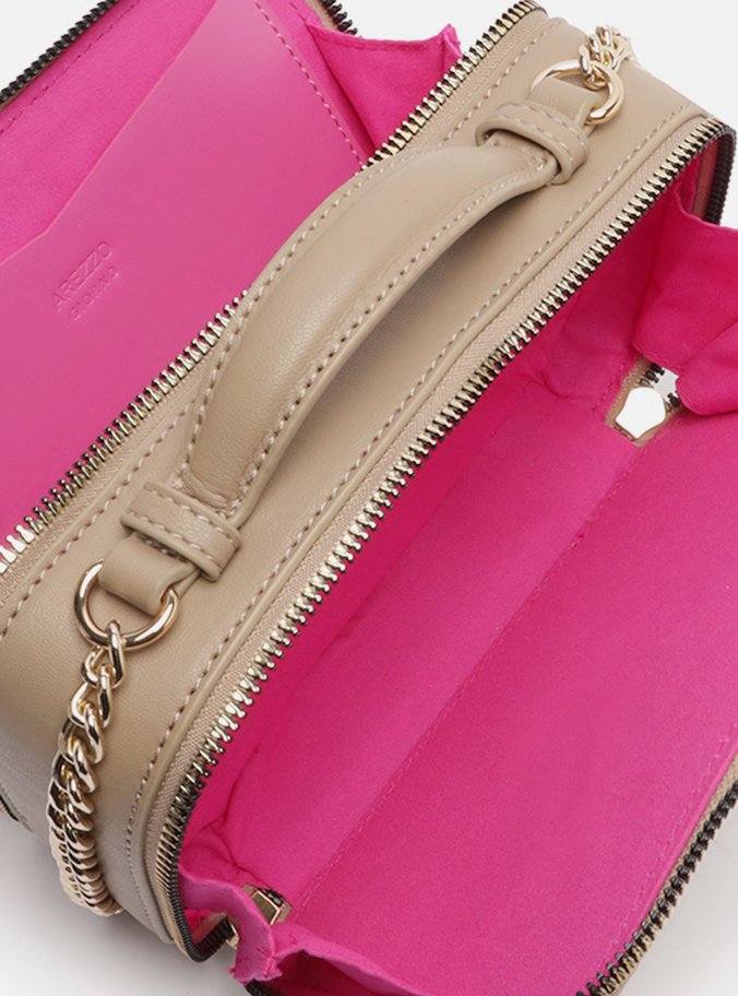 Bolsa Tiracolo Cinza Pequena Bolso Duplo