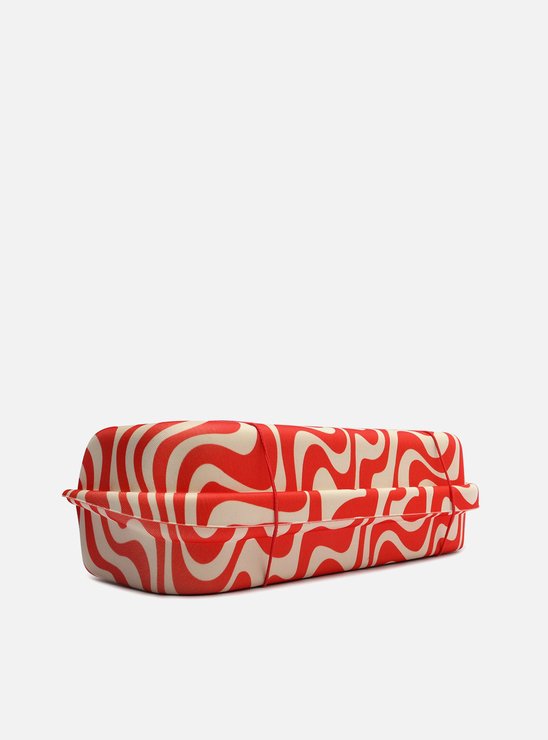 Chinelo de Dedo Vermelho Estampado Square e Bag Brizza