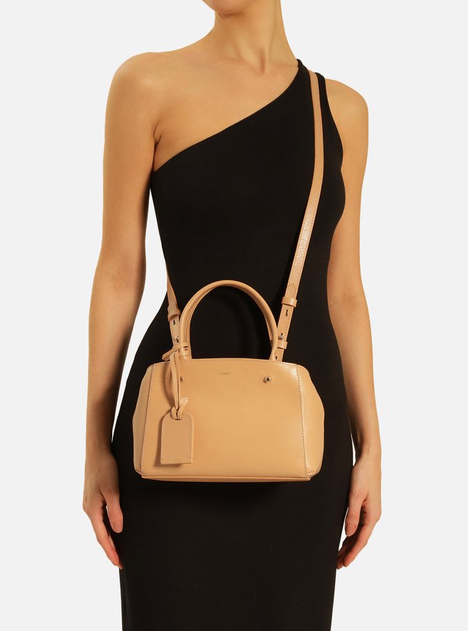 Bolsa Tote Nude Couro Wave Bella Pequena