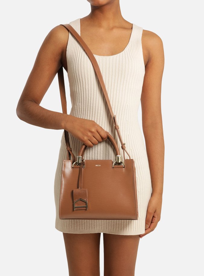 Bolsa Tote Caramelo Couro Abraccio Média