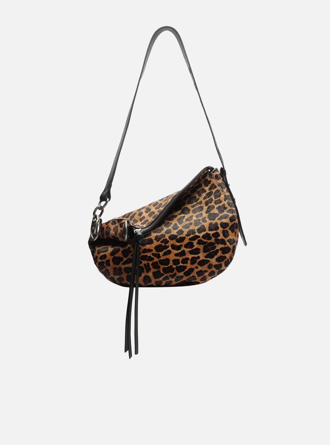 Bolsa Tiracolo Animal Print Onça Média Soft