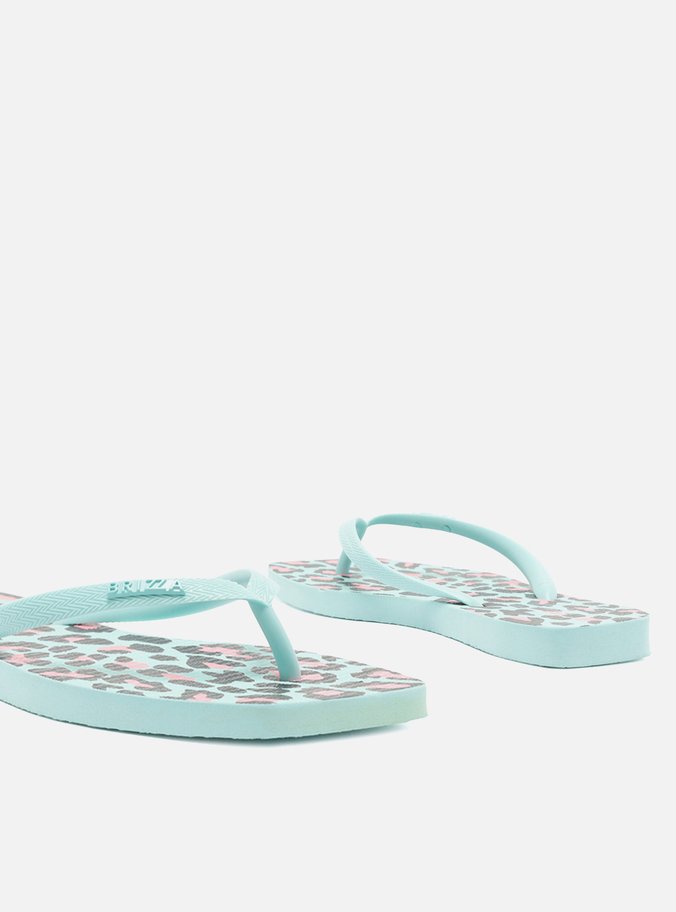 Chinelo de Dedo Animal Print Azul Brizza