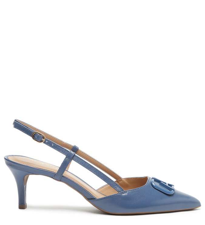 Scarpin Azul Nobuck Slingback Speciale