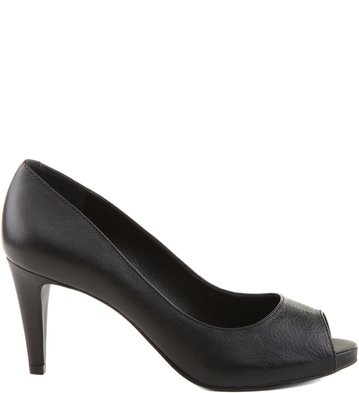 Peep Toe Classic Médio Preto