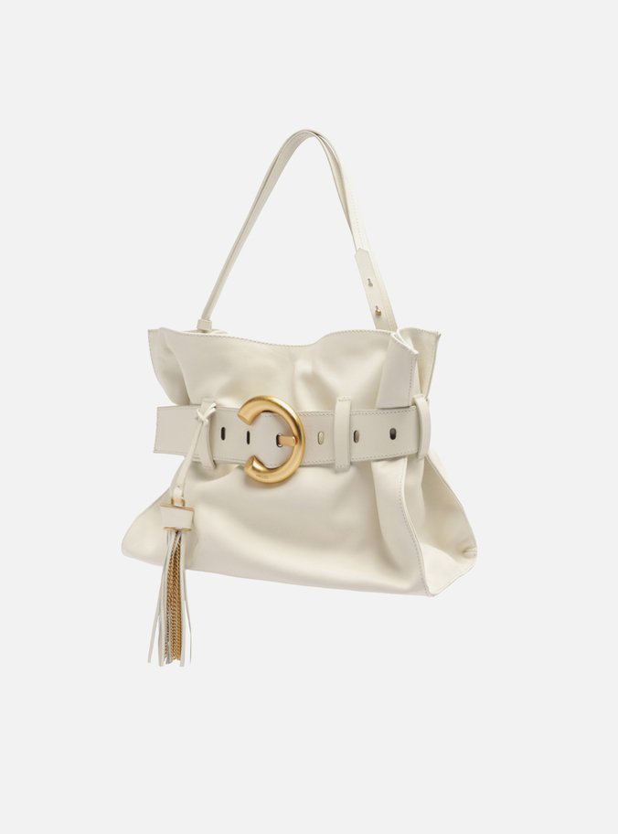 Bolsa Tiracolo Branca Couro Isa Média