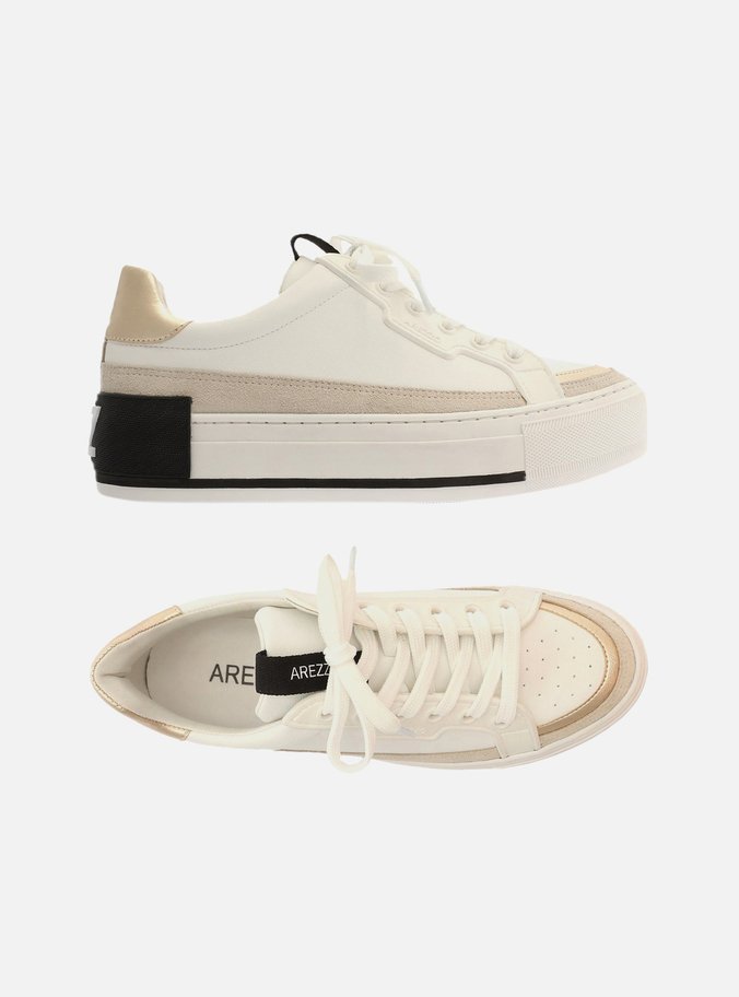 Tênis Branco Flatform Amarração Preto