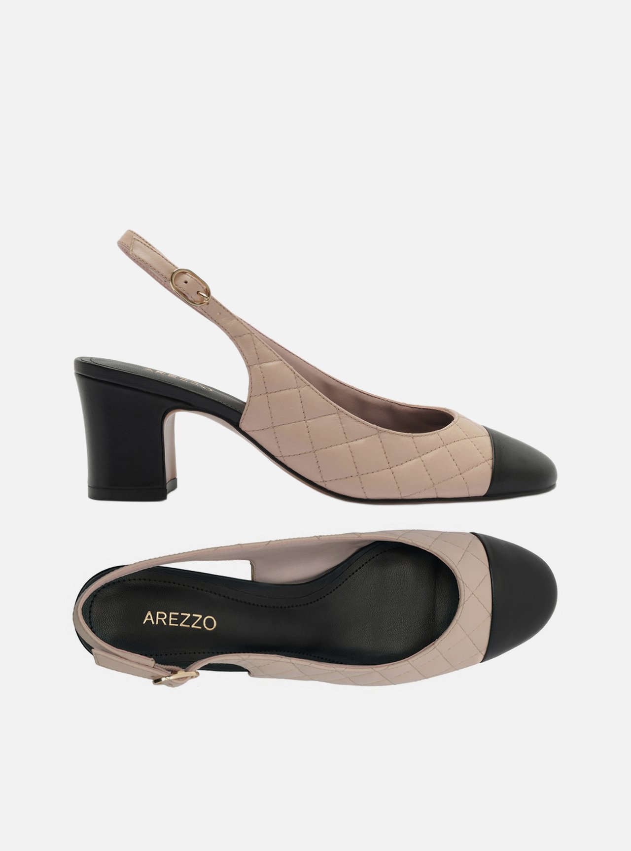 Scarpin Multicolorido Couro Salto Bloco Fivela Slingback — foto 5