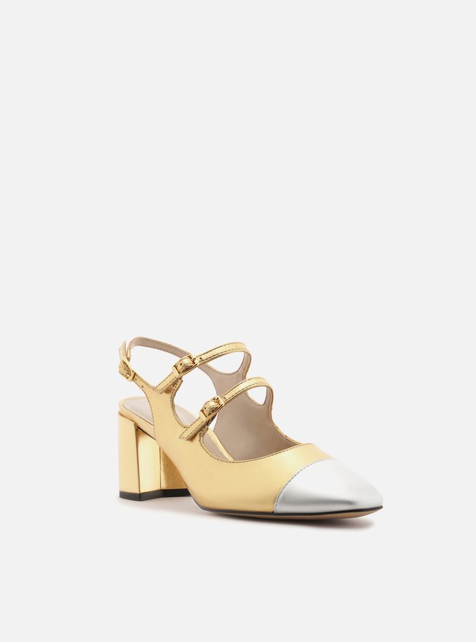Sapato Boneca Metalizado Verniz Tiras Cap Toe