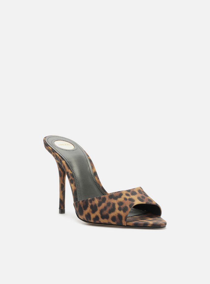 Mule Animal Print Salto Alto Fino