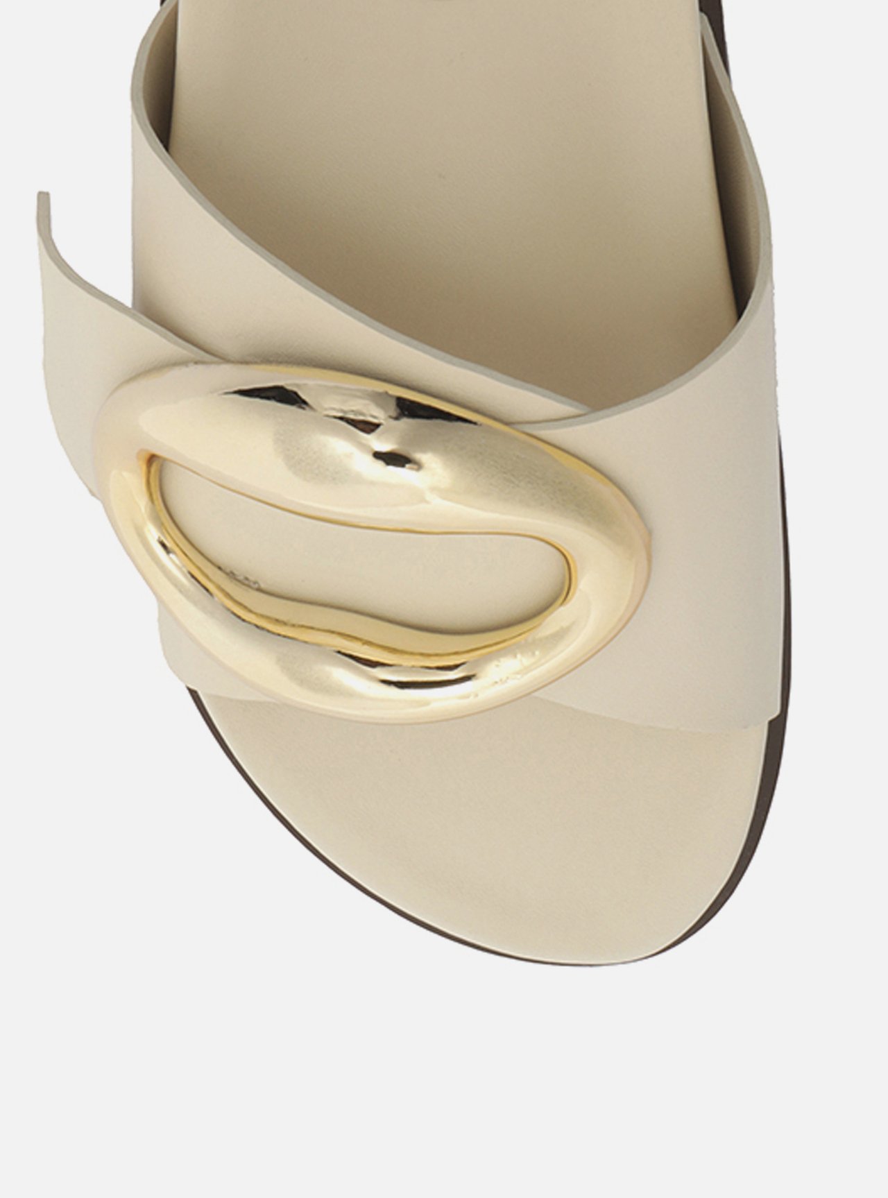 Rasteira Slide Off-White Couro Metal Orgânico — foto 5