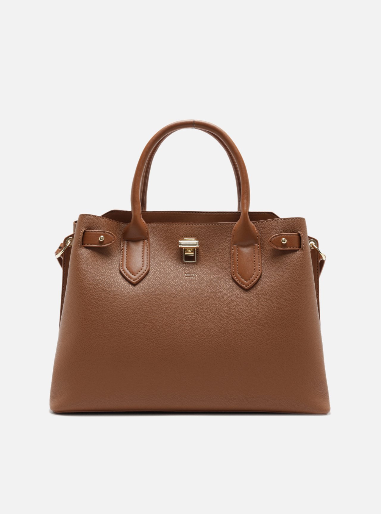 Bolsa Tote Marrom Grande Encaixe Metal — foto 1