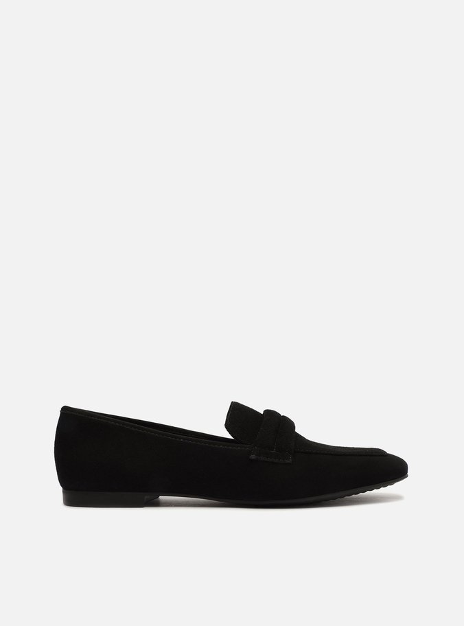 Mocassim Preto Nobuck Rasteiro