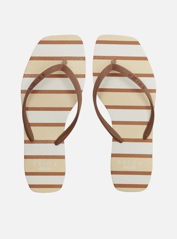 Chinelo Marrom Listrado Brizza