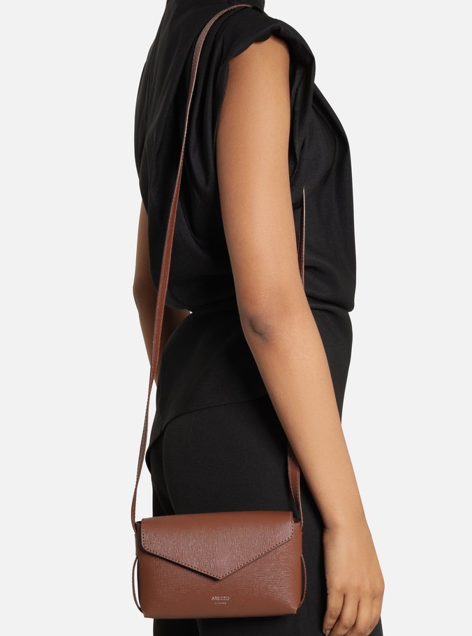 Bolsa Tiracolo Marrom Pequena