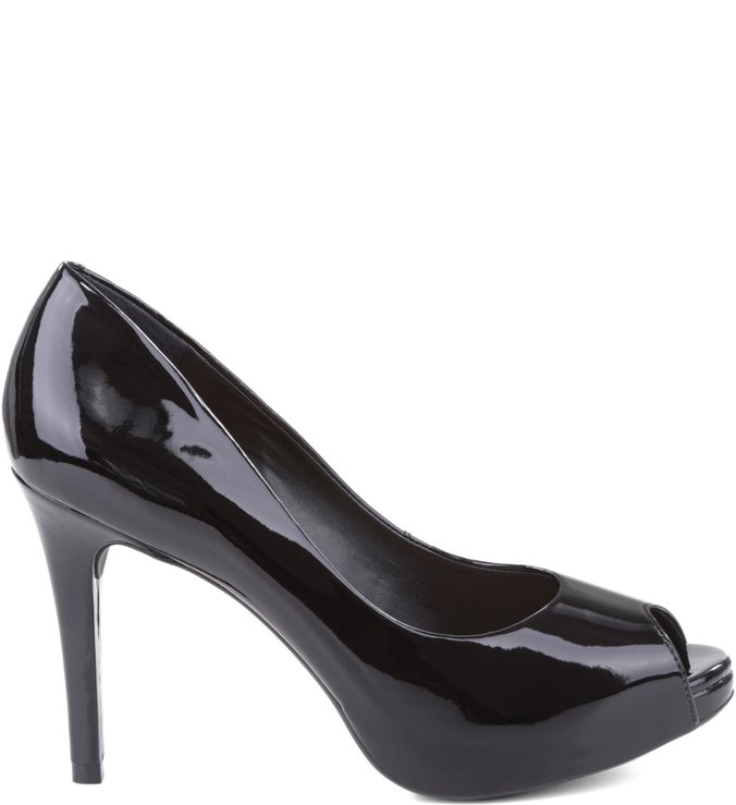 Peep-toe Verniz Preto