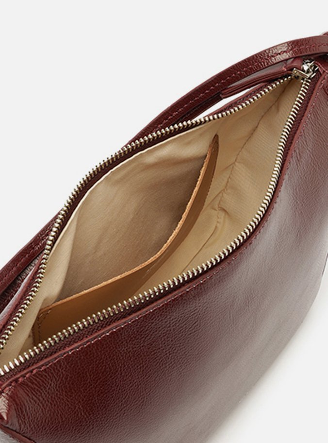 Bolsa Tiracolo Vermelha Couro Pequena Alças Mix