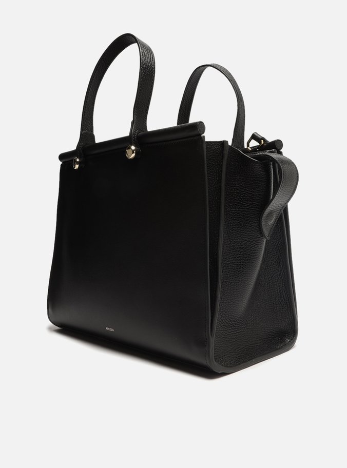 Bolsa Shopping Preta Couro Hailey Grande