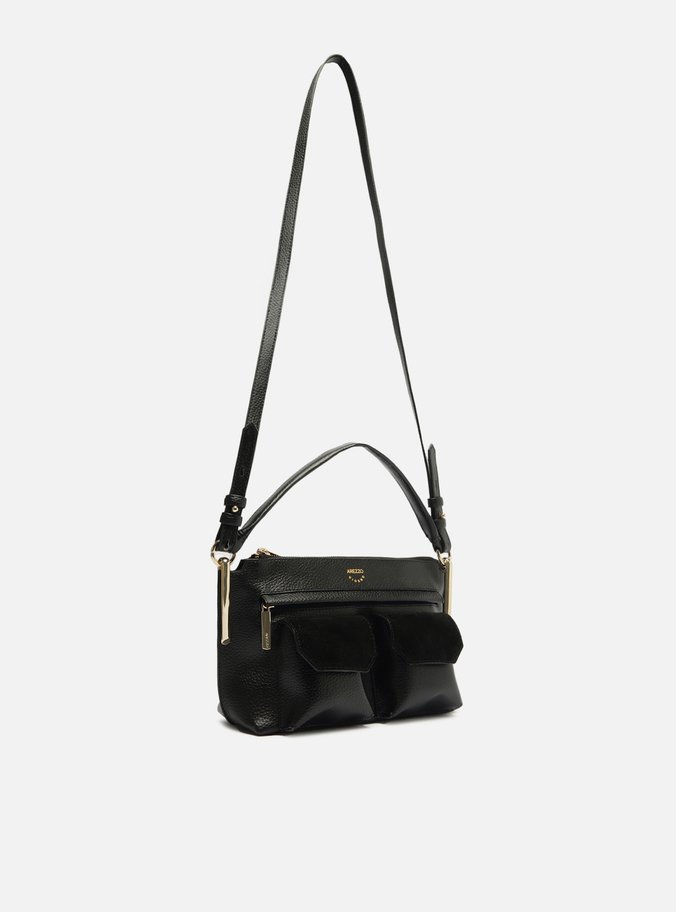 Bolsa Tiracolo Preta Média Bolsos Camurcina
