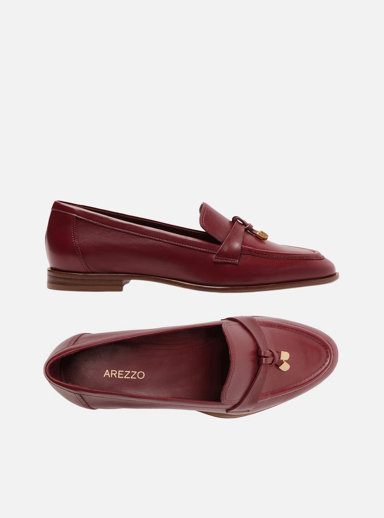 Mocassim Vermelho Couro Detalhe Tira — foto 6