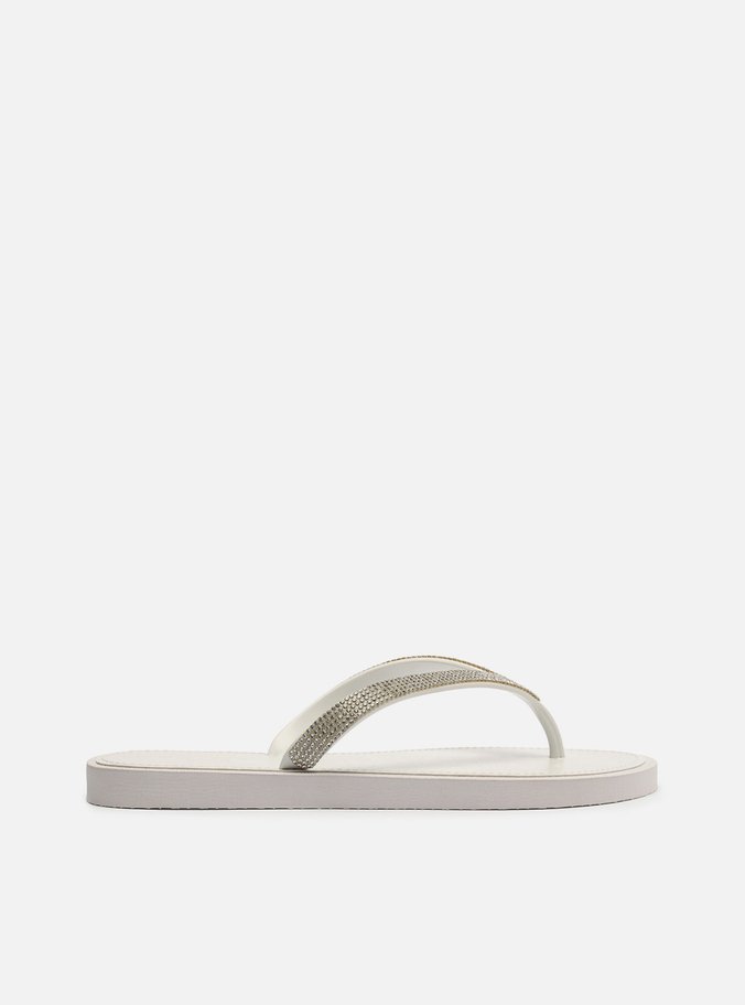 Chinelo Branco Brizza Strass