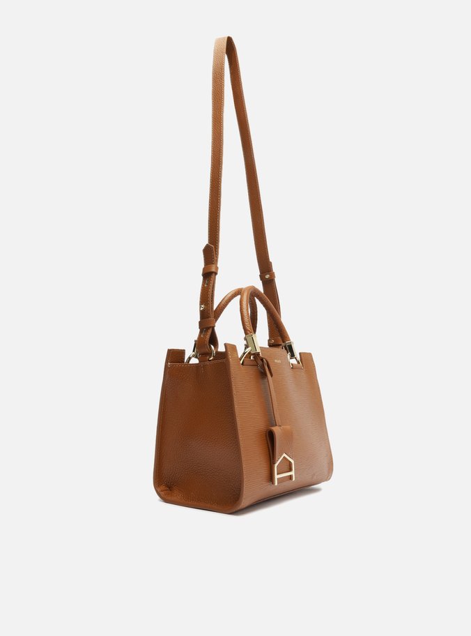 Bolsa Tote Marrom Couro Abraccio Média