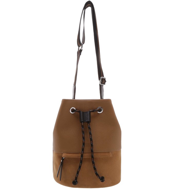 Bolsa Bucket Couro Prione Média Natural Tan