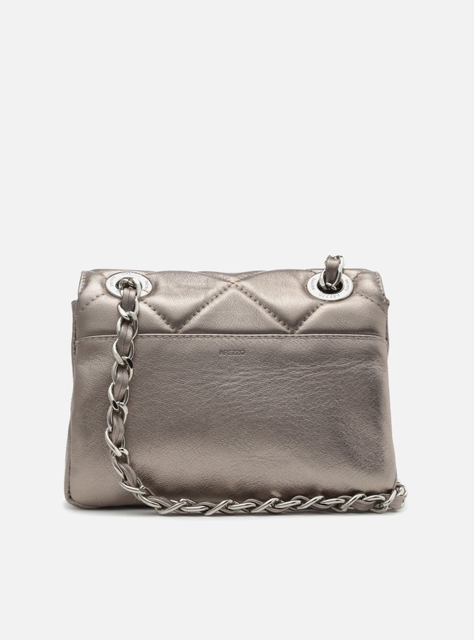 Bolsa Tiracolo Prata Couro Mizz Pequena