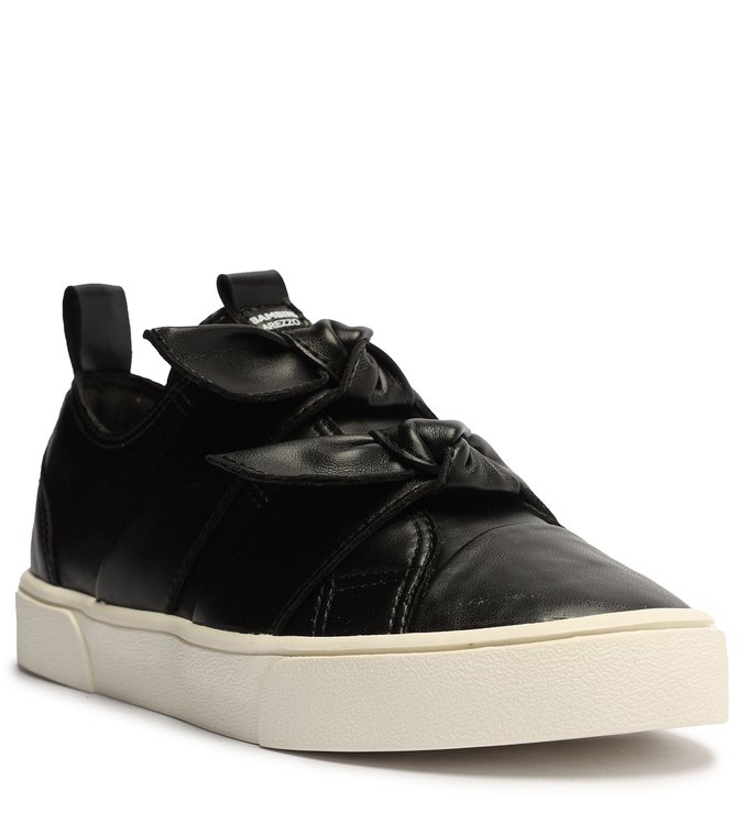 Tênis Infantil Slip On  Preto Laço