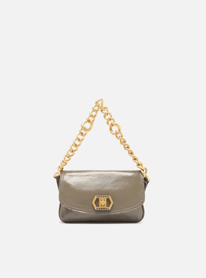 Bolsa Tiracolo Cinza Couro Amélia Pequena