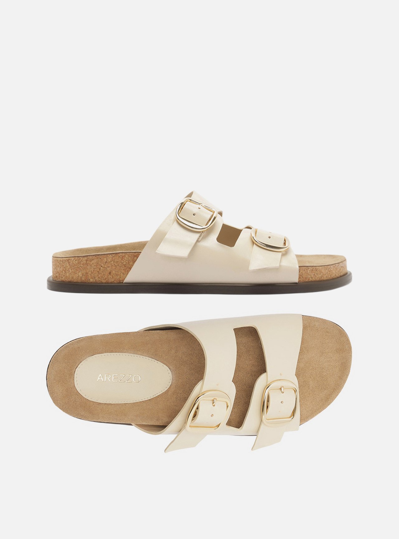 Sandália Papete Off White Couro Flatform Metais — foto 6