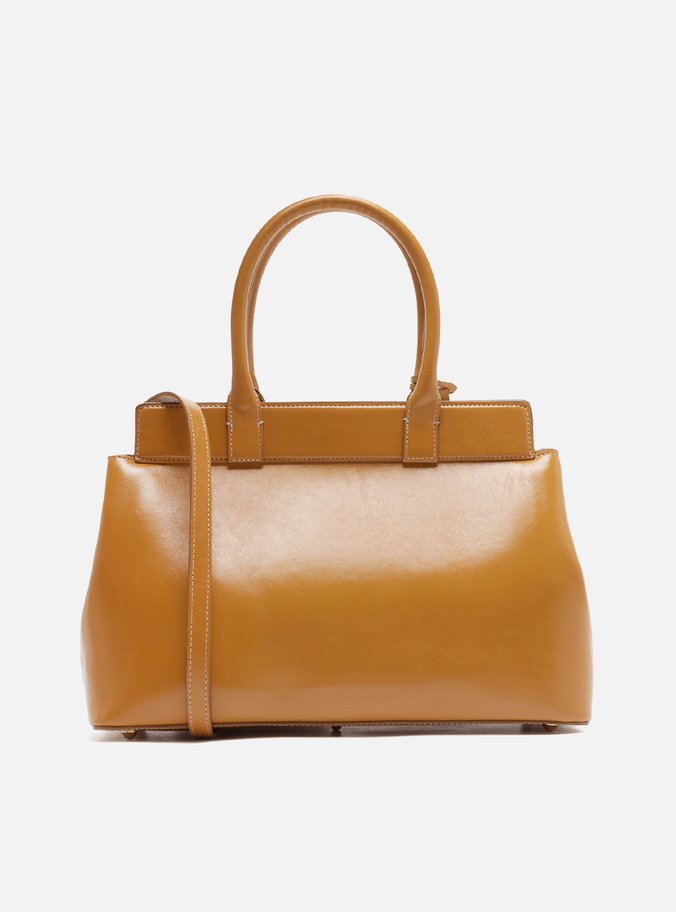 Bolsa Tote Caramelo Couro Grande Bag Charm Victória