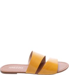 Chinelo Couro Minimal Curry