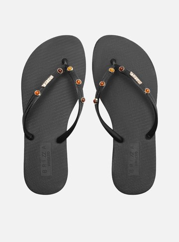 Chinelo Preto Essential Pedras