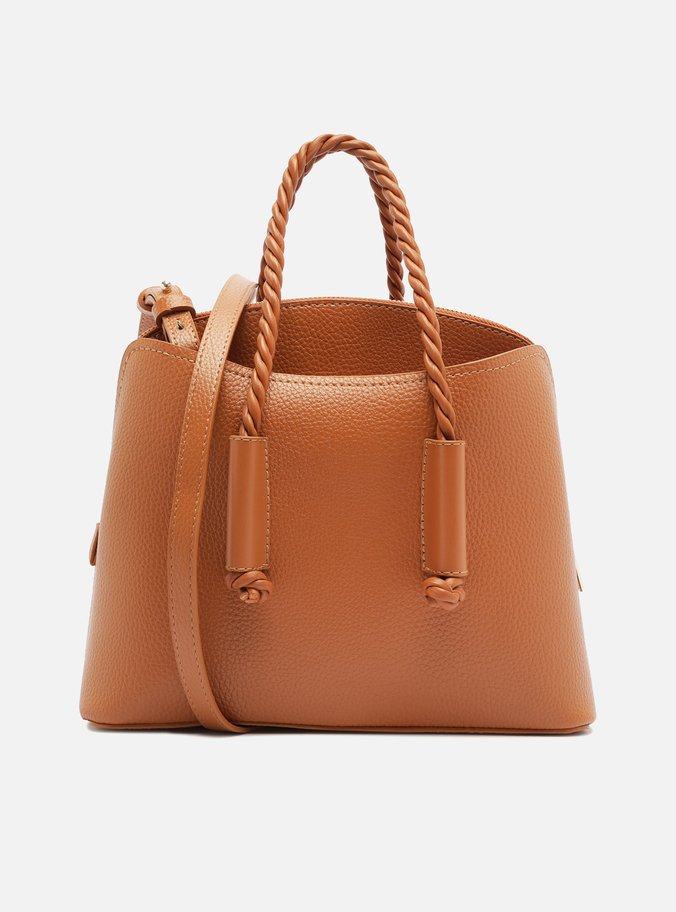 Bolsa Tote Marrom Giorno Grande Alça Trançada