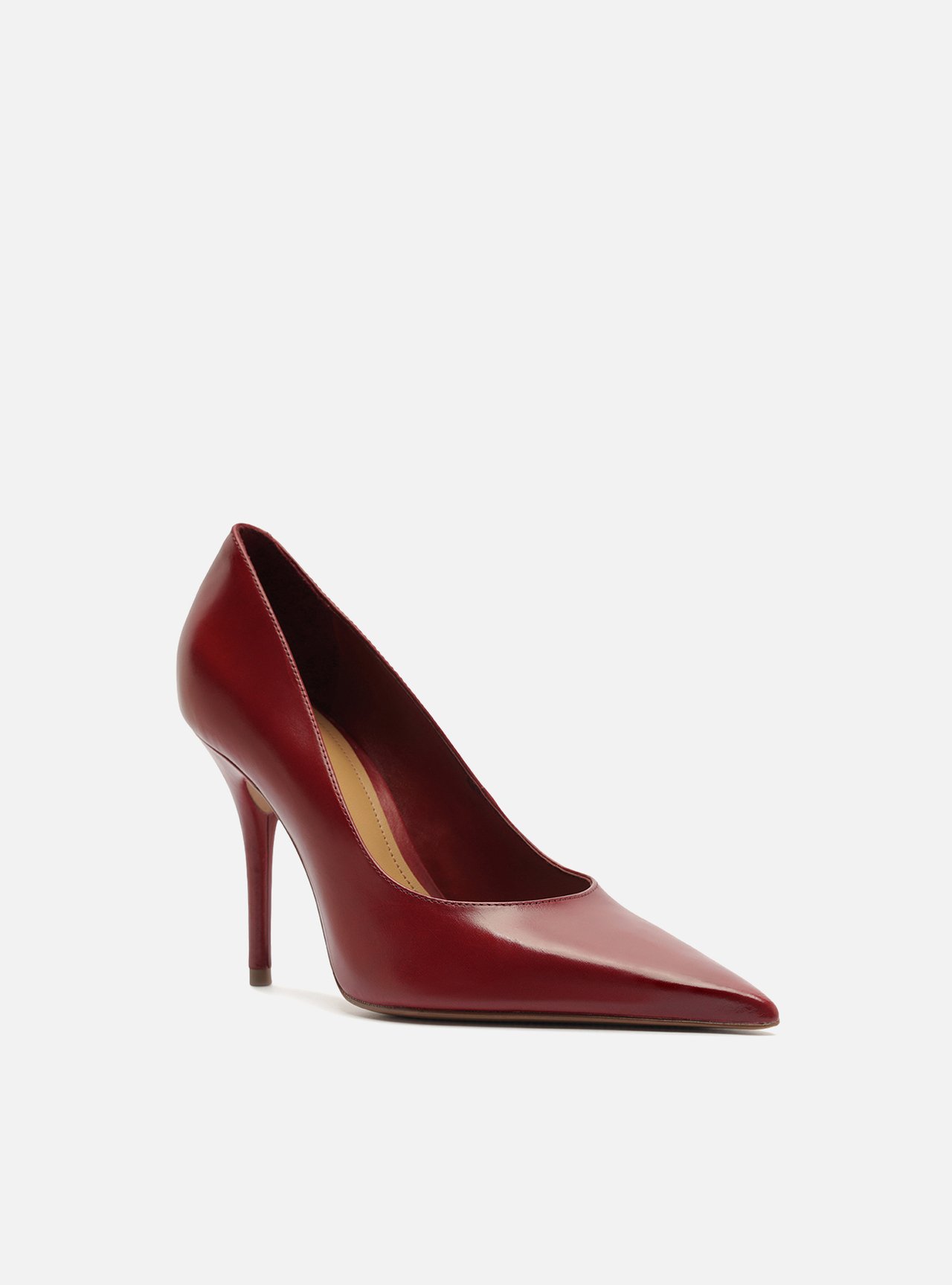 Scarpin Vermelho Couro Salto Fino — foto 2