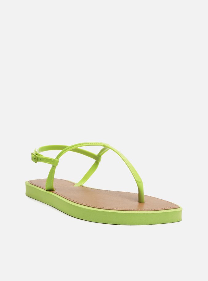 Sandália Rasteira Verde Lima Slim Leaf Thong