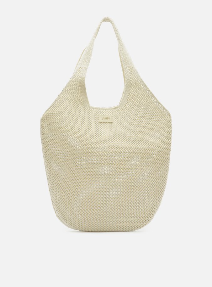 Bolsa Shopping Off-White Knit Grande Brizza