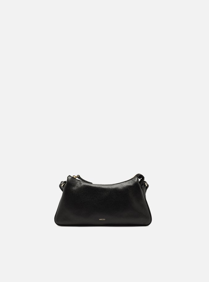 Bolsa Tiracolo Preta Couro Pequena