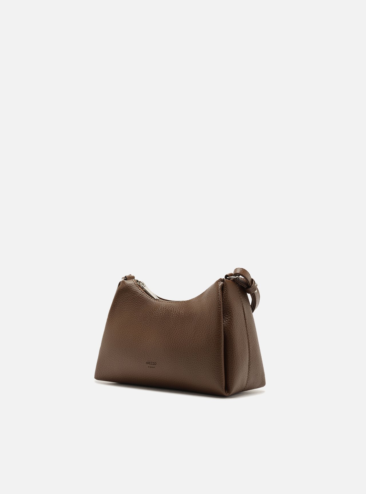 Bolsa Tiracolo Marrom Granulada Metais — foto 2