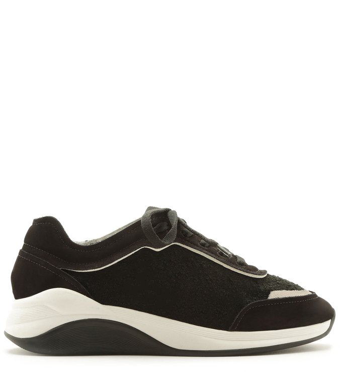 Tênis Athleisure Bouclé Amarração Preto e Grafite