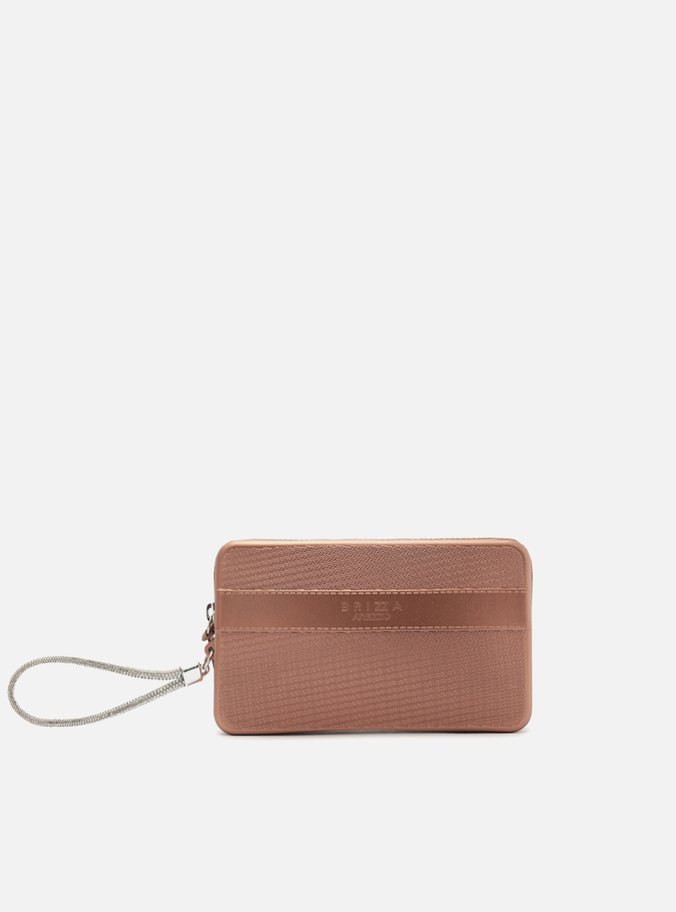 Clutch Marrom Metal Alça Malu Glam