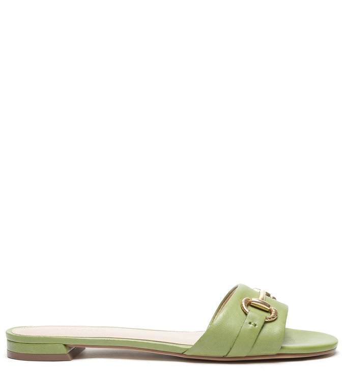 Mule Verde Couro Aberta Bridão