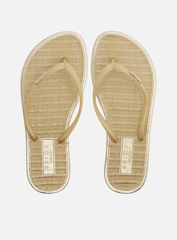 Chinelo de Dedo Dourado Palha Essential Brizza