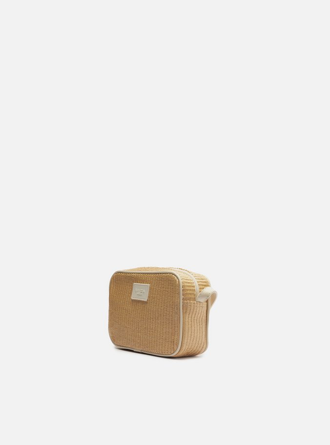 Bolsa Branca Palha Tiracolo Pequena