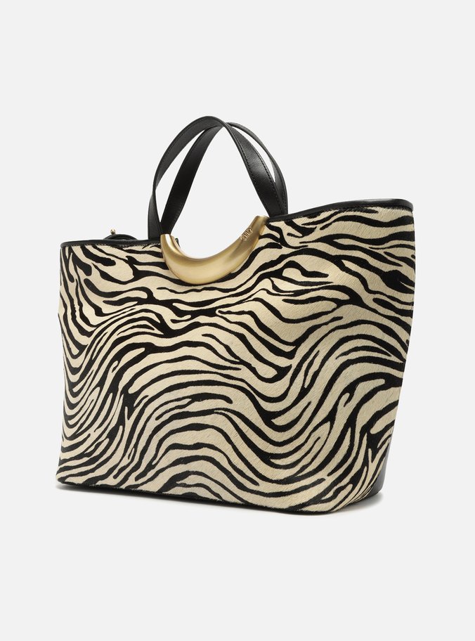 Bolsa Shopping Animal Print Grande Metal Bold