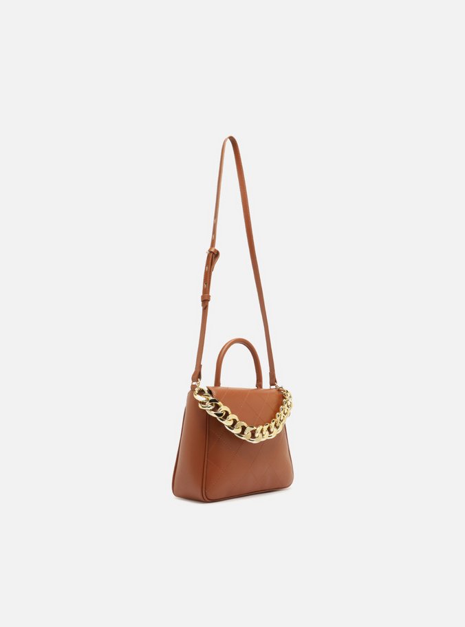 Bolsa Satchel Marrom Pequena Corrente