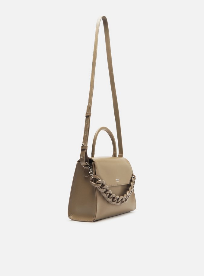 Bolsa Satchel Cinza Iara Média
